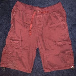 Maroon cargo shorts